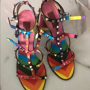 Rainbow Chunky heels